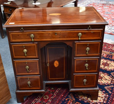 Lot 1275 - A Small 19th Century Inlaid Mahogany...