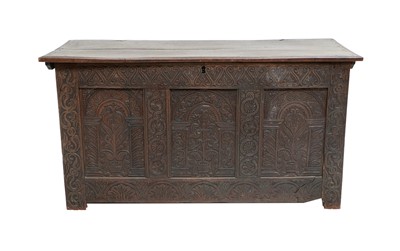 Lot 270 - A Mid 17th Century Joined Oak Chest, the...