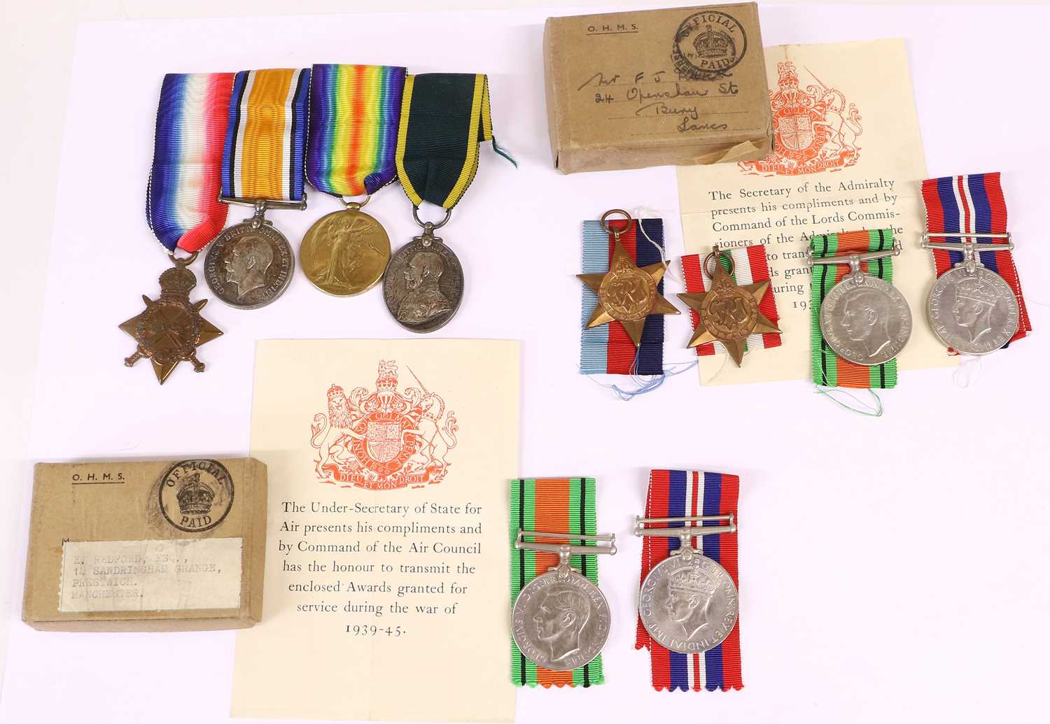 Lot 3 - A First/Second World War Group of Six Medals,...