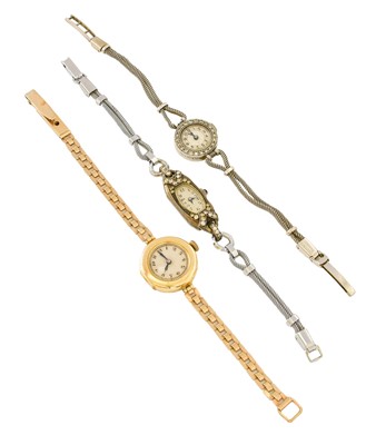 Lot 409 - A Lady's 18 Carat Gold Wristwatch, attached...