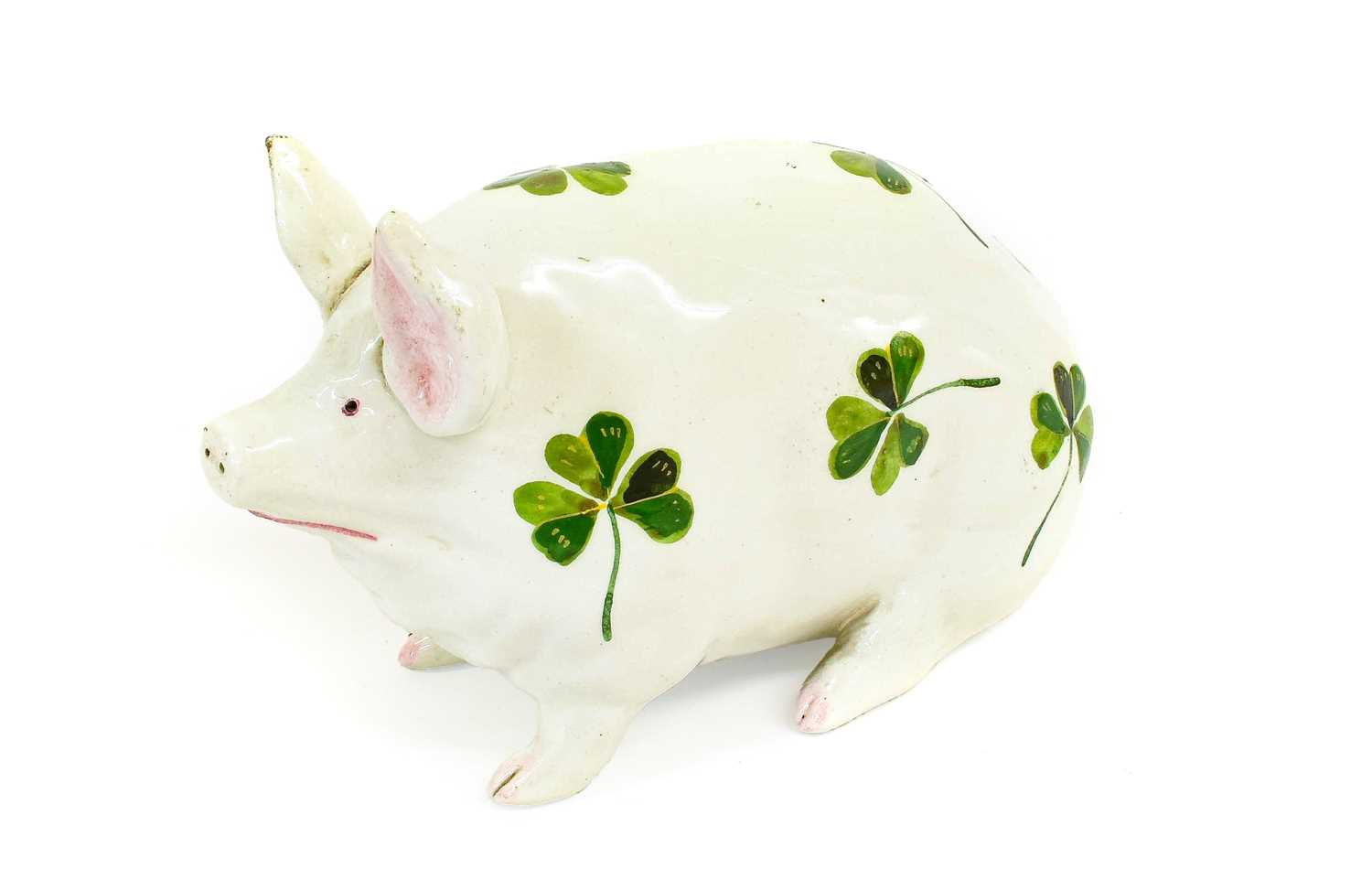 Lot 128 - A Wemyss Bovey Pottery Model of a Pig, circa...