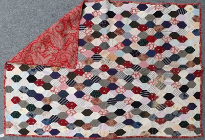 Lot 2169 - Early 20th Century Hexagonal Patchwork Cover,...