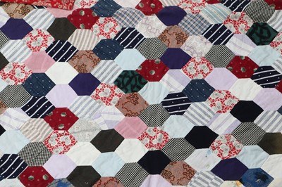 Lot 2169 - Early 20th Century Hexagonal Patchwork Cover,...