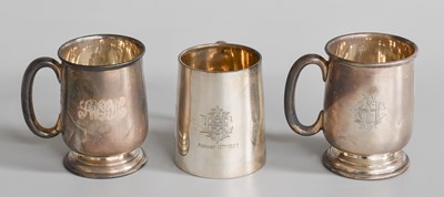 Lot 41 - Three silver mugs, One London, 1926 and Two...