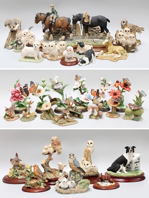 Lot 166 - Border Fine Arts Bird and Butterfly Models,...
