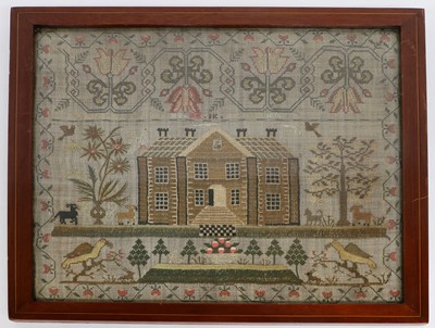 Lot 2083 - A Decorative Scottish Sampler Worked by...