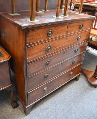 Lot 1257 - A 19th Century Mahogany Secretaire Chest, with...