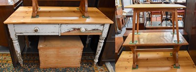 Lot 1245 - A Victorian Pine Two Drawer Side Table, 126cm...