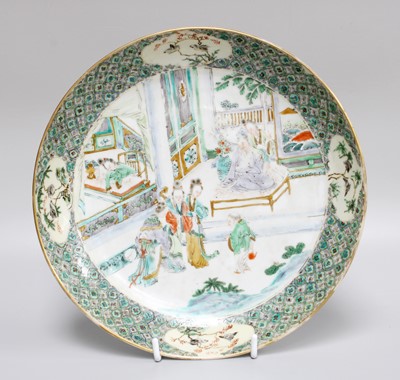 Lot 226 - A Chinese Porcelain Saucer Dish, 18th century,...