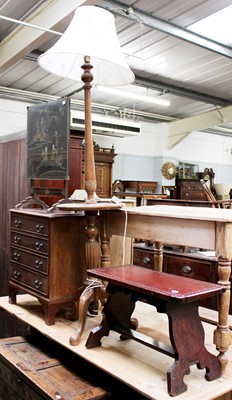 Lot 1400 - A Small Mahogany Four Drawer Chest, on bracket...