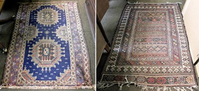 Lot 1243 - An Afshar Flat Weave, the field of wide and...