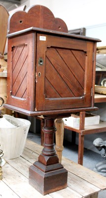 Lot 1180 - A Late Victorian Pitch Pine Ballot Box, raised...