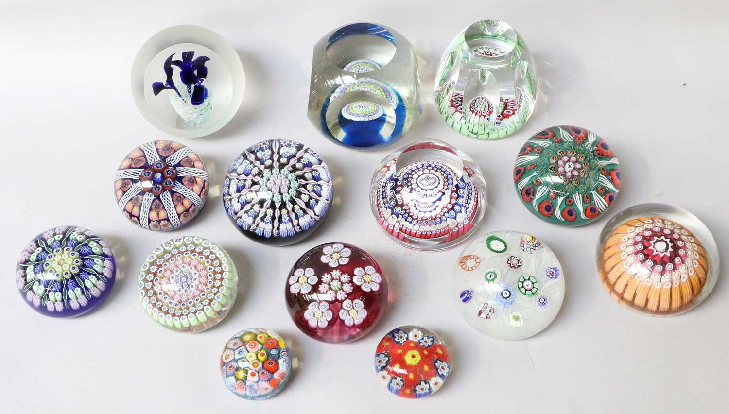 Lot 223 Fourteen Assorted Glass Paperweights