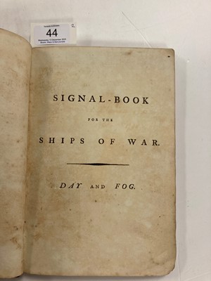 Lot 44 - Royal Navy Signal-Book for the Ship of War....