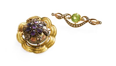 Lot 387 - An Early 20th Century Peridot and Split Pearl...