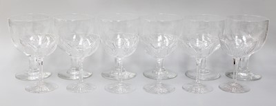 Lot 135 - A Set of Six Engraved Goblets, six champagne...