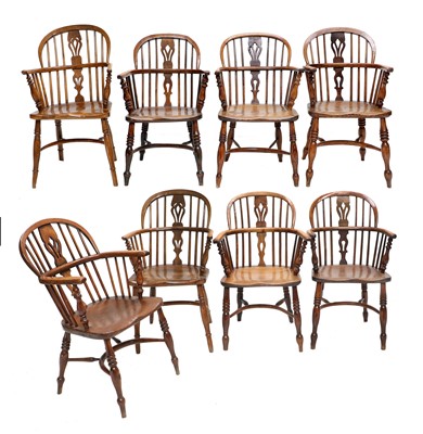 Lot 266 - A Harlequin Set of Eight Late 19th Century Ash...