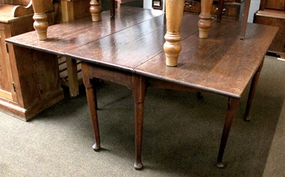 Lot 1395 - An Oak Gateleg Dining Table, 18th century, on...