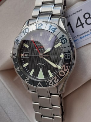 Lot 2148 - Omega: A 50 Years Anniversary Dual Time Zone...