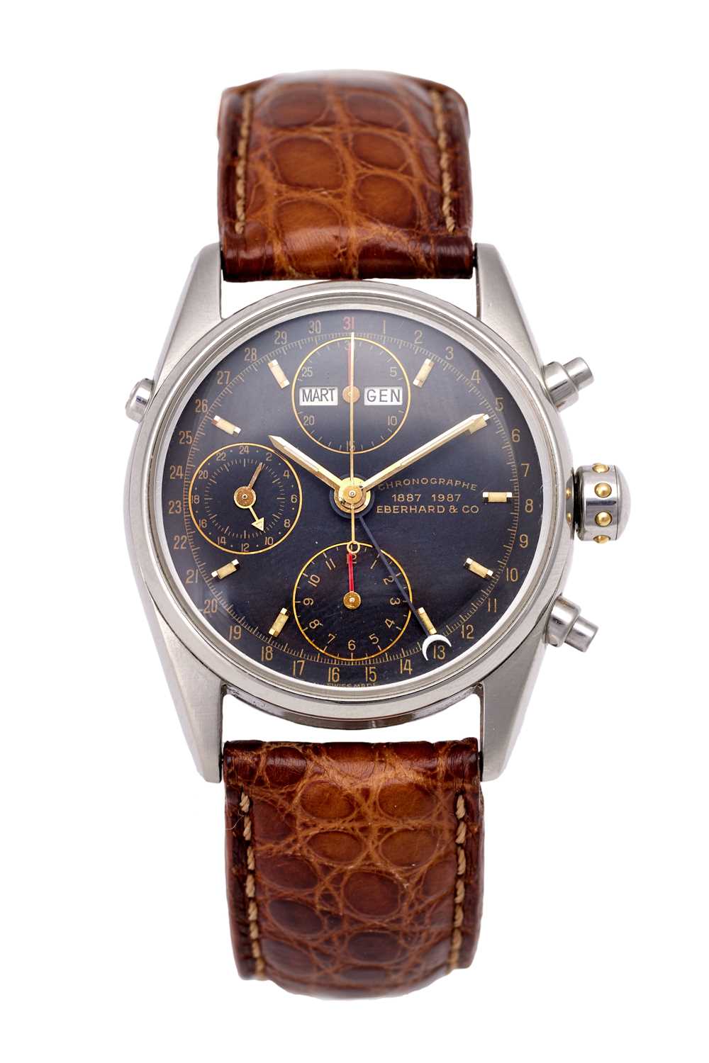 Lot 2146 - Eberhard & Co: A Stainless Steel Automatic...