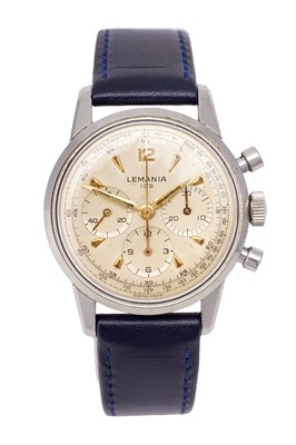 Lot 2151 - Lemania: A Stainless Steel Chronograph...