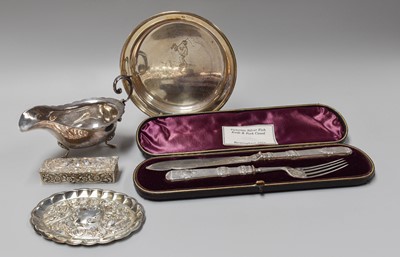 Lot 25 - A Collection of Assorted Silver, comprising a...