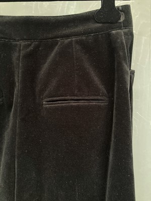 Lot 1025 - Saint Laurent Black Velvet Jacket Trouser Suit,...