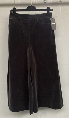 Lot 1025 - Saint Laurent Black Velvet Jacket Trouser Suit,...