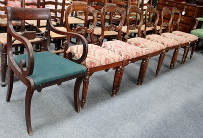 Lot 1301 - A Set of Six Victorian Carved Rosewood Dining...