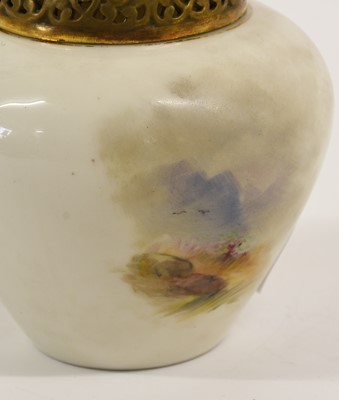 Lot 83 - A Royal Worcester Porcelain Pot Pourri Vase...