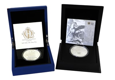 Lot 383 - 2x Royal Mint, Fine Silver Proof 5oz Coins, to...