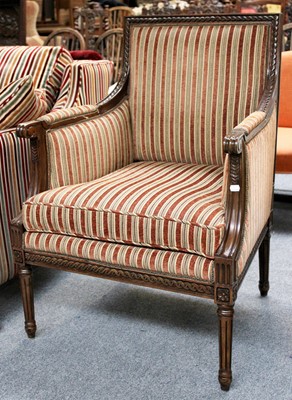 Lot 1145 - A Carved Hardwood and Part Upholstered...