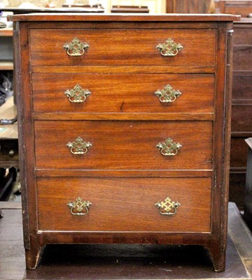 Lot 1213 - A Small Mahogany Chest of Four Drawers,...