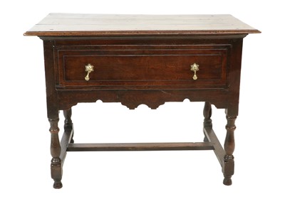 Lot 1111 - A George II Oak Side Table, mid 18th century,...