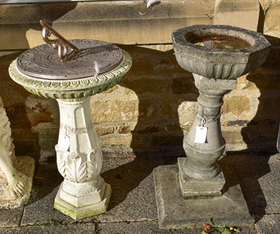 Lot 1375 - A Stone Sundial on Composite Stand, 80cm high,...