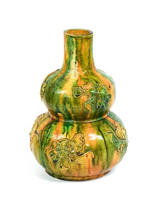 Lot 216 - A Chinese Earthenware Double Gourd Vase, in...