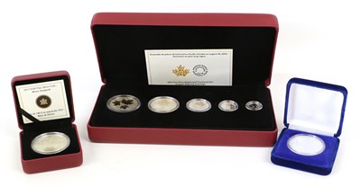 Lot 411 - Canadian Silver Proof Coinage; 7 coins across...