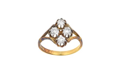 Lot 2100 - A Diamond Cluster Ring four old cut diamonds...