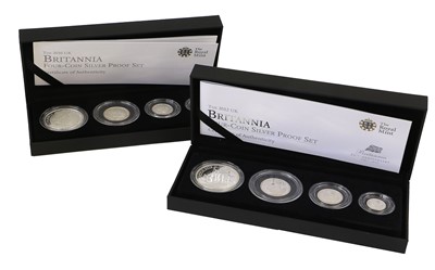 Lot 297 - 2x Britannia Silver Proof Sets, to include...