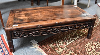 Lot 1283 - A 20th Century Chinese Hardwood Coffee Table,...