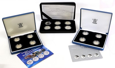 Lot 350 - Assorted Silver Proof Pound Sets, 3 sets to...