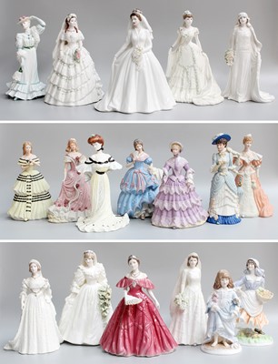 Lot 208 - Coalport "Splendour at Court" Figures, limited...