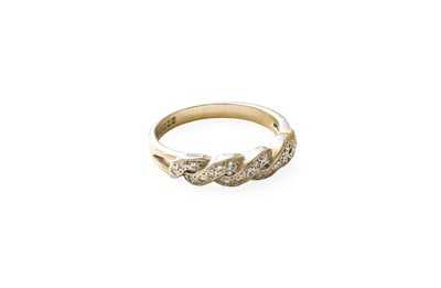 Lot 369 - An 18 Carat White Gold Diamond Half Hoop Ring,...