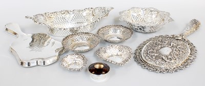 Lot 28 - A Collection of Assorted Silver, including two...