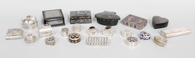 Lot 69 - A Collection of Various Silver and Other Boxes,...