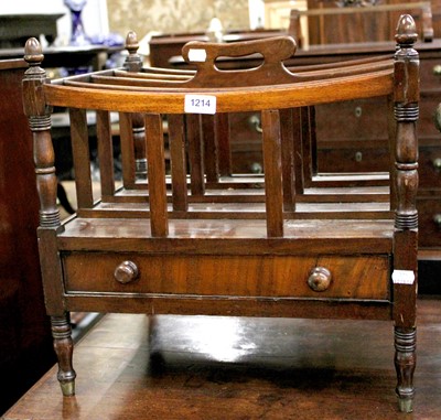 Lot 1214 - A Four Division Mahogany Canterbury, with...