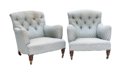 Lot 395 - A Pair of Bridgewater Armchairs by Howard &...