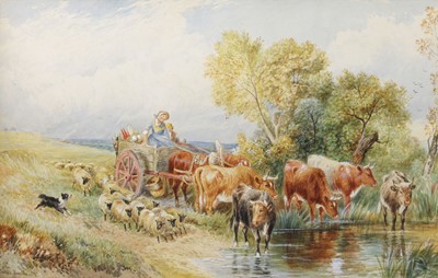 Lot 1139 - Vernon Foster (fl.1880-1920) Landscape cart...