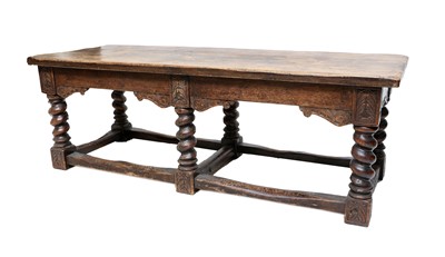 Lot 282 - A Charles II-Style Oak Refectory Table, late...