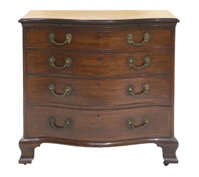 Lot 1191 - A George III Mahogany Serpentine-Front...